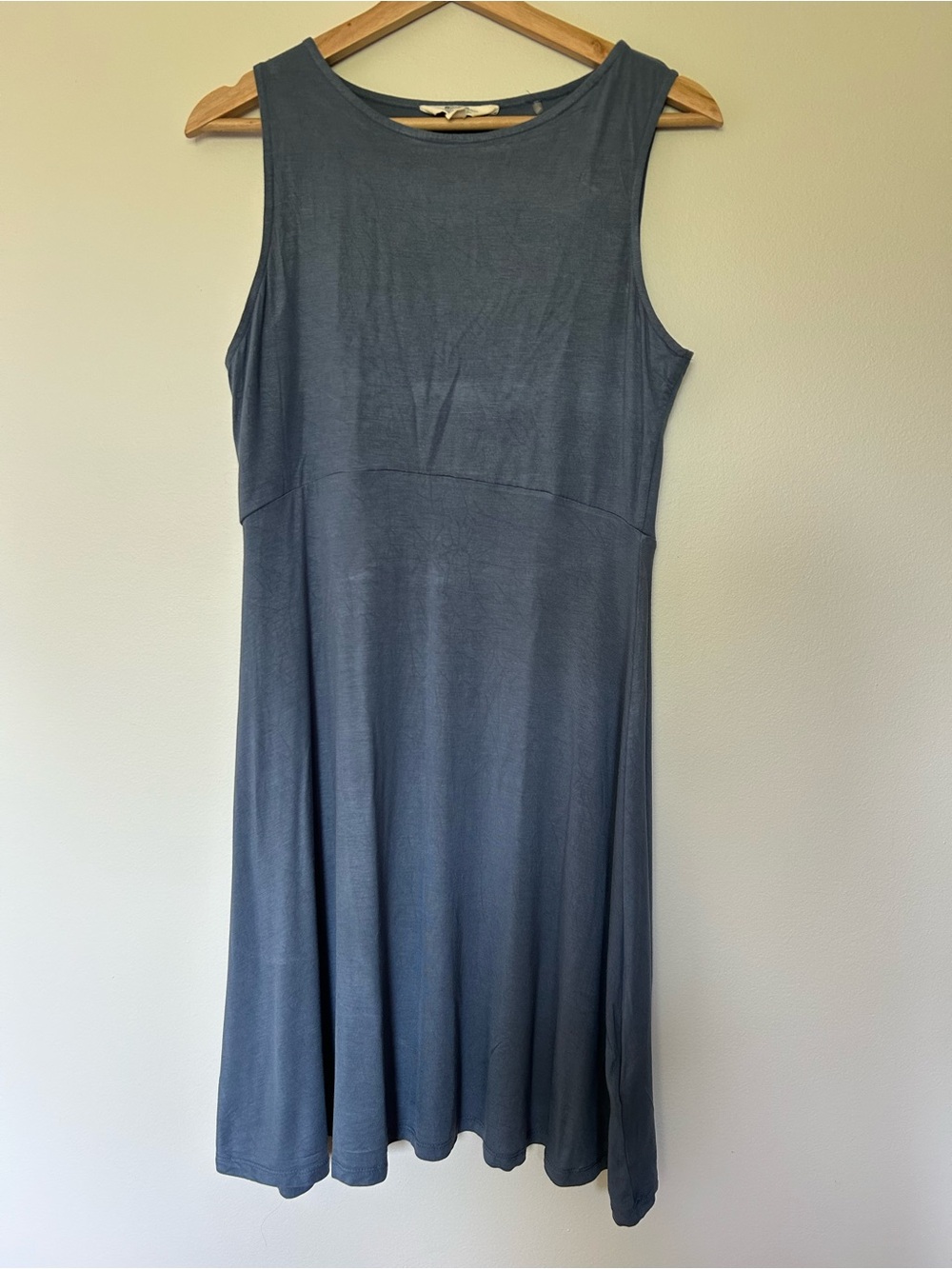 Sleeveless Midi Swing Dress in Slate Blue